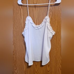 White Ruffled Cami